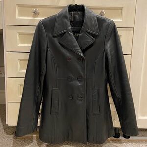 Danier Leather Blazer Short Trench Coat Jacket